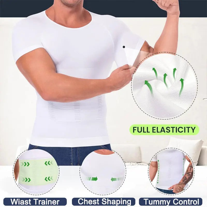 Men's Instant Slimming Compression Shirt – Tummy Control & Posture Support Shapewear