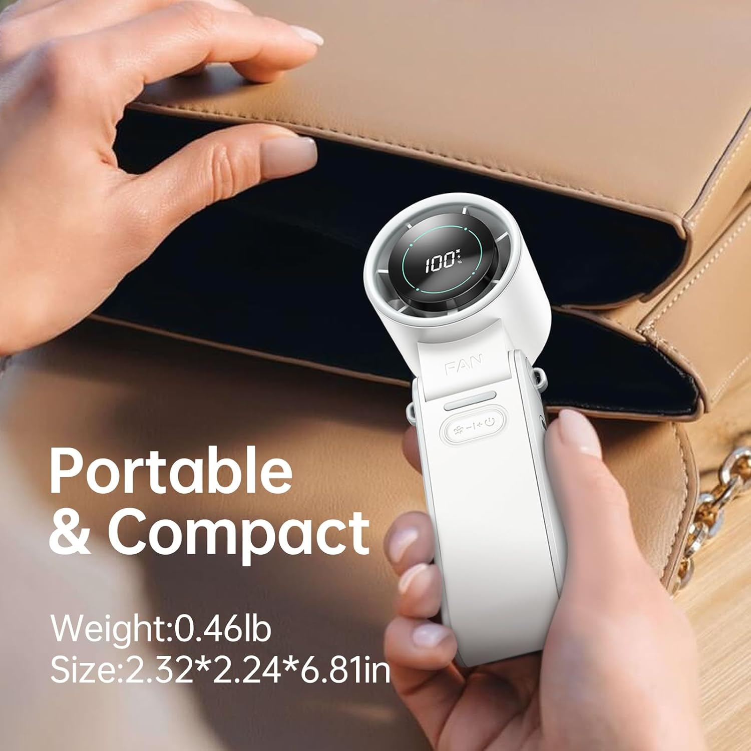 🔥Summer Hot Sale✨3-in-1 Portable Handheld Turbo Fan-100 Speeds