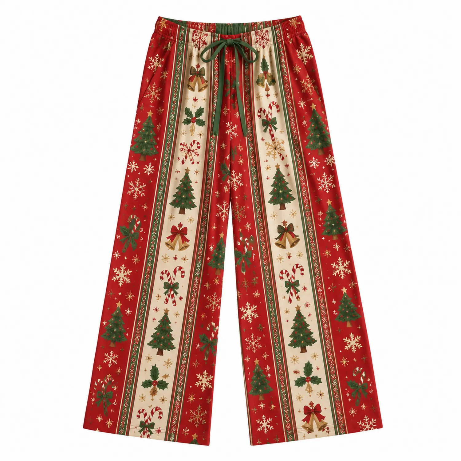Pantalon de Pyjama Homme Motif Noël Rouge