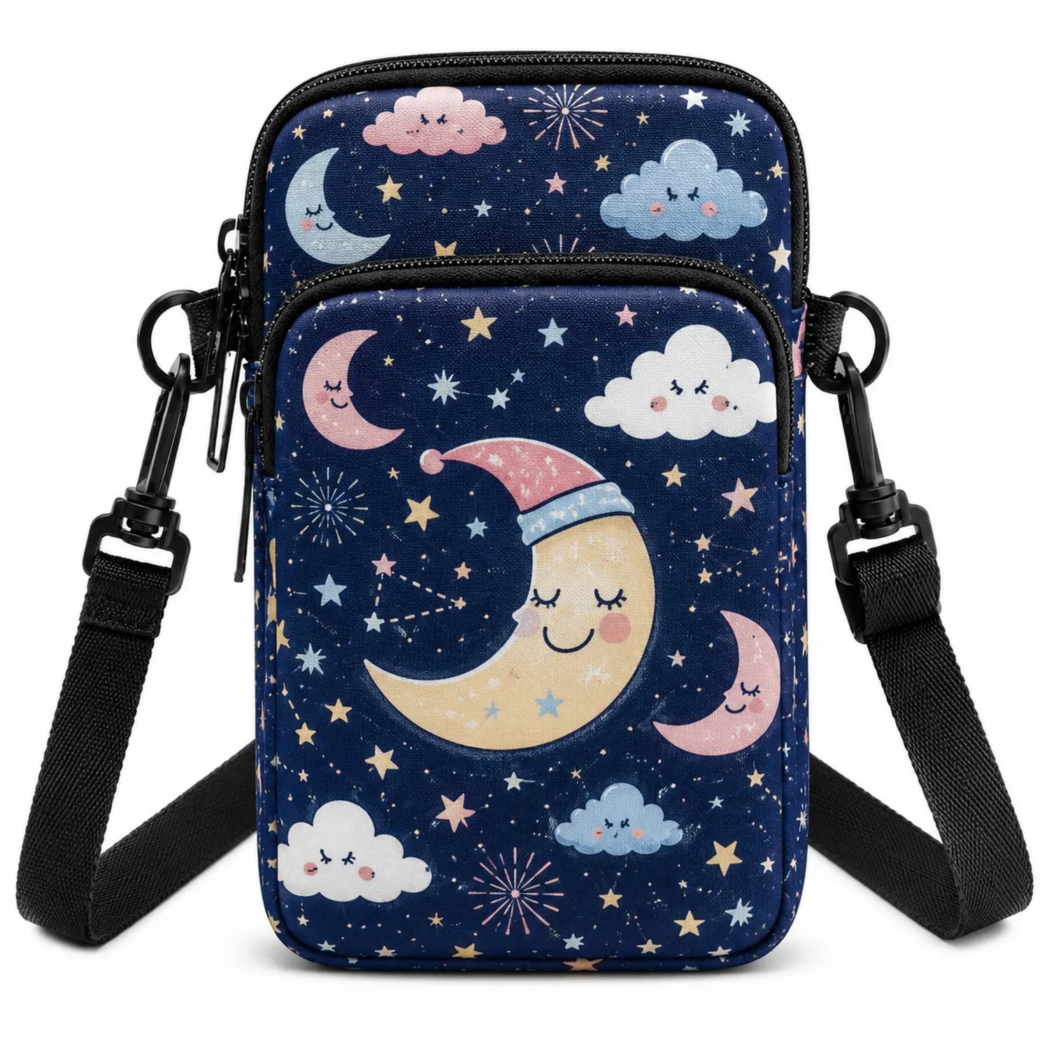 Sacoche Bandoulière Motif Céleste Enfant - Bleu Nuit Multicolore
