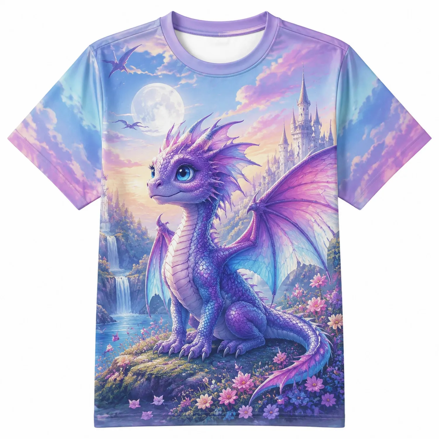 T-shirt Enfant Dragon Créatif Multicolore