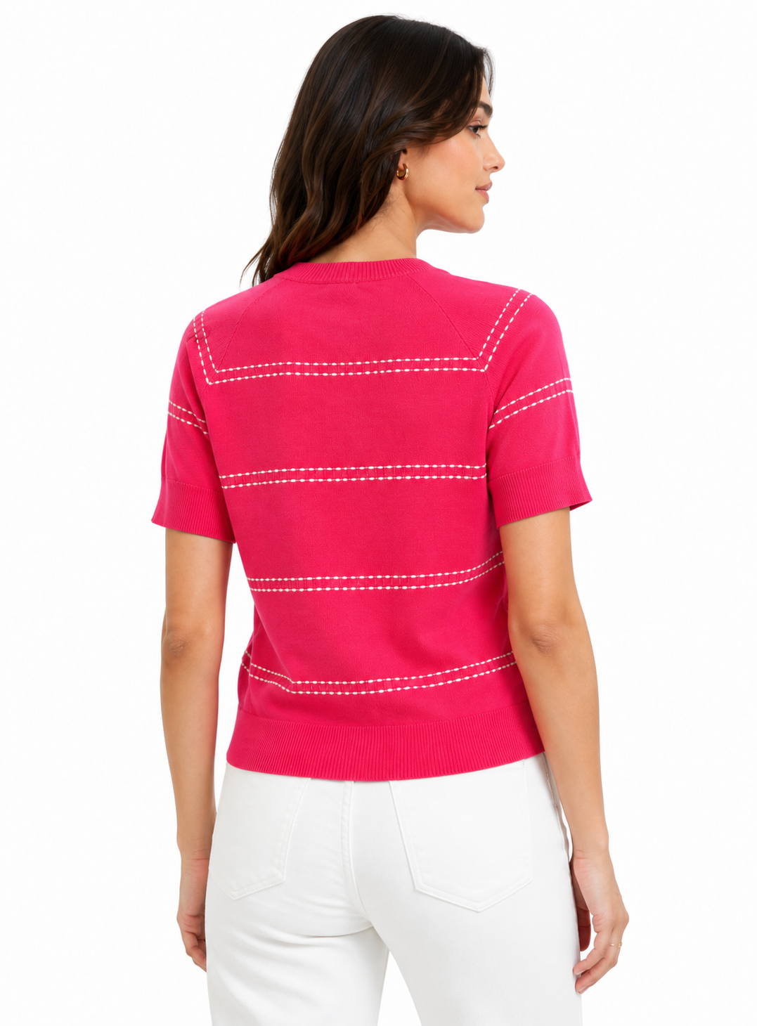 Cyrus NYC The Contrast Stitch Knit Tee
