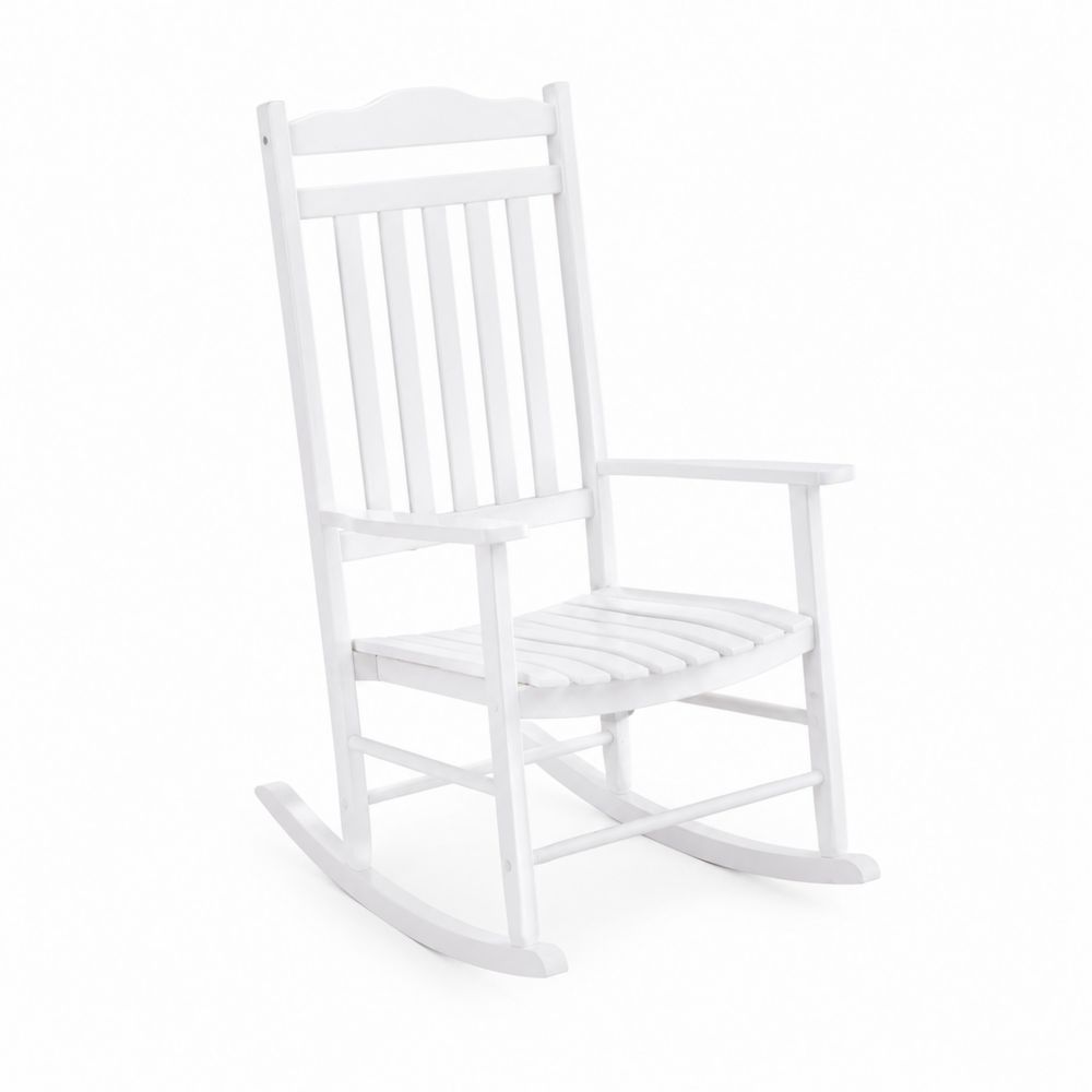Bujany fotel drewniany biały 90x65x115cm