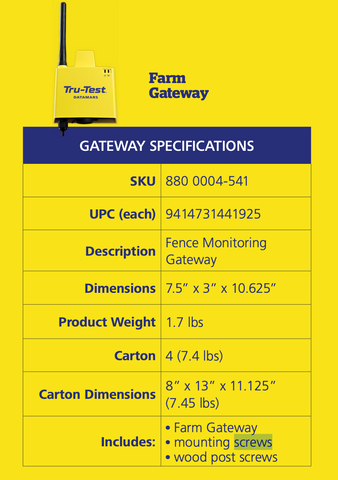 Tru-Test Electric Fence Monitoring Gateway