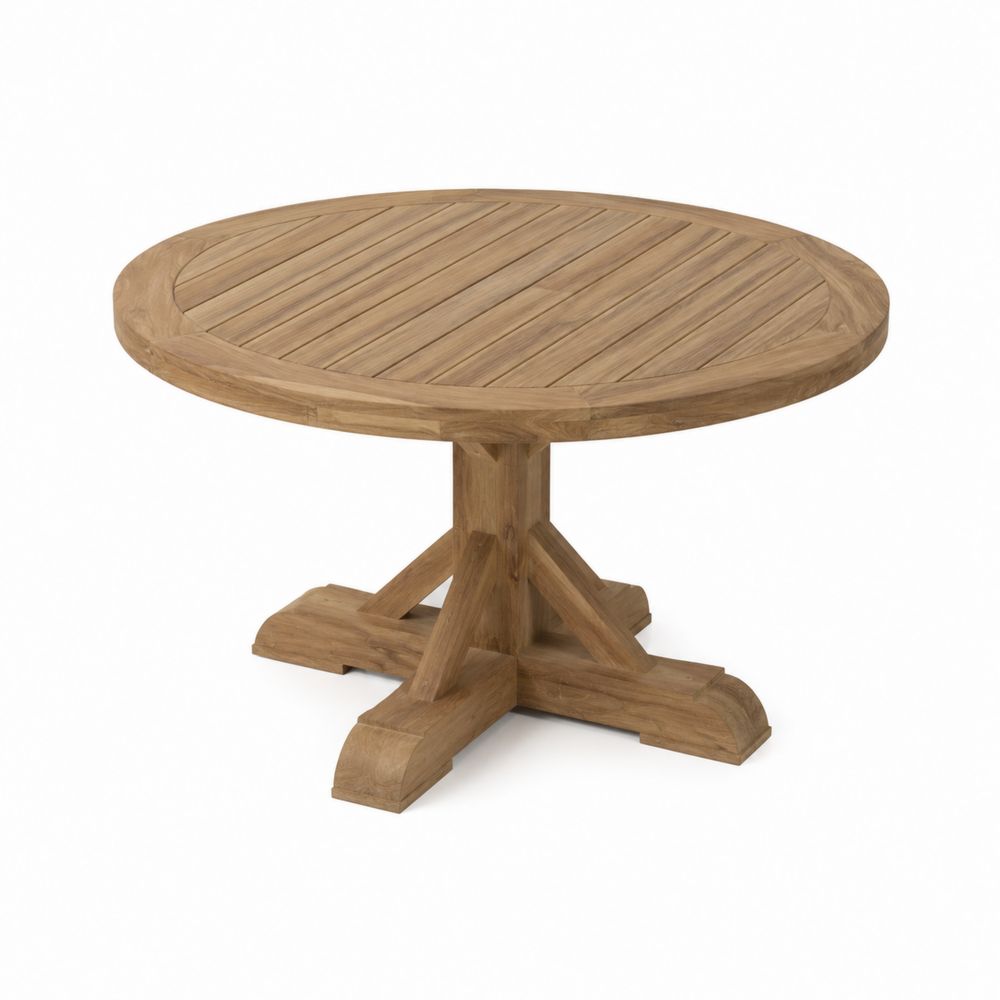 Okrągły stół teakowy 150 cm-Velixorn