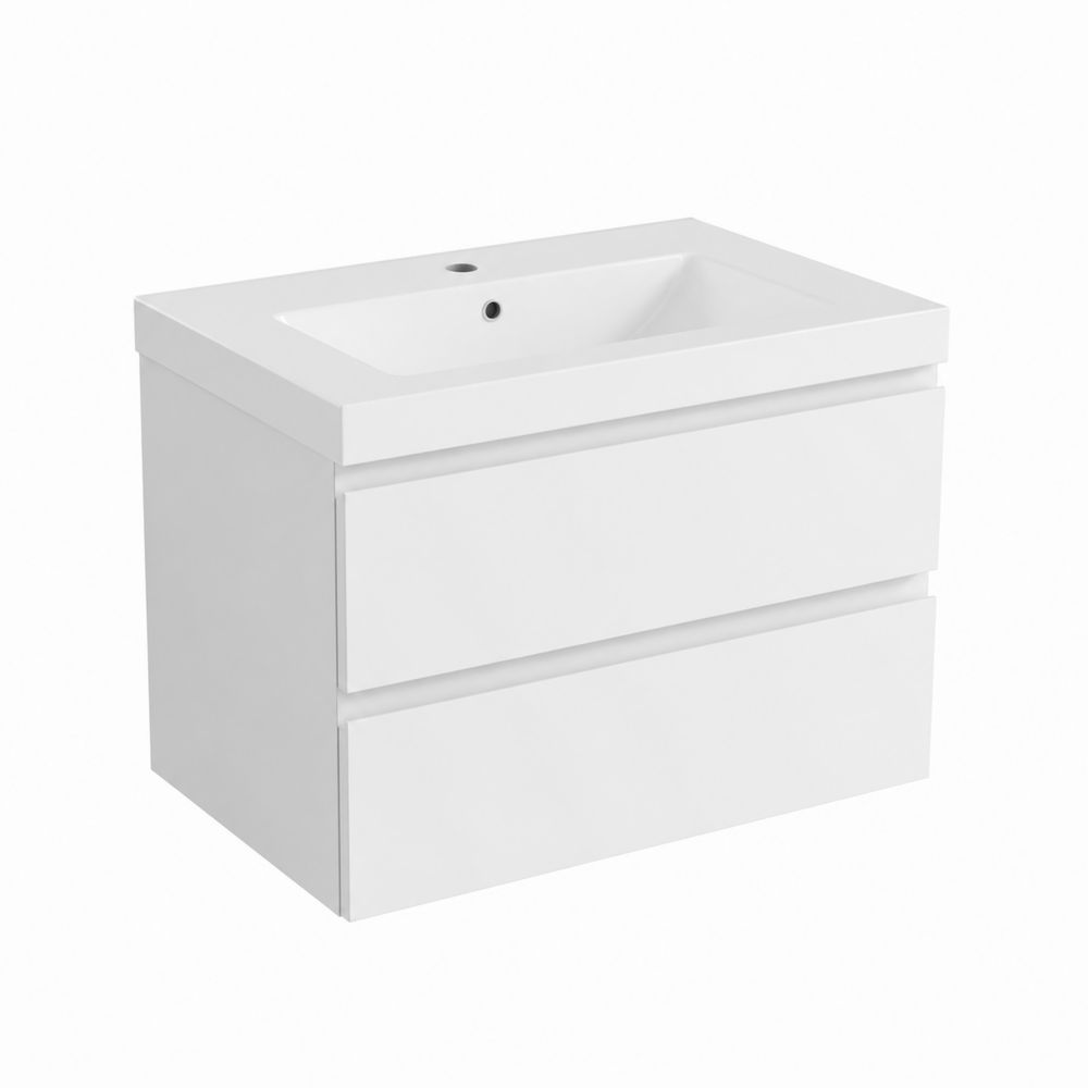 Szafka pod umywalkę wiszącą 80cm MDF Biały-Velixorn