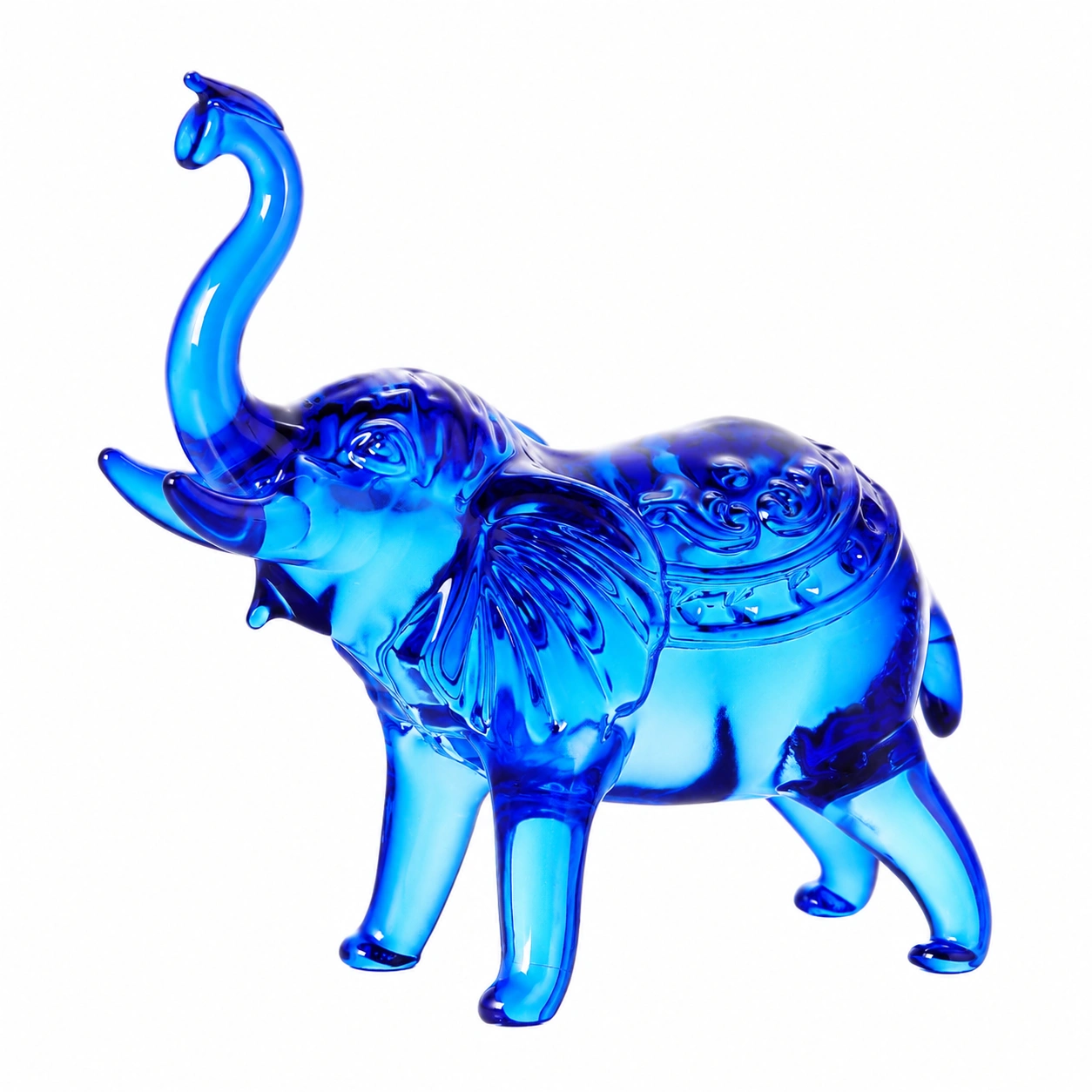 Figura decorativa de elefante azul-CasmoraLiving