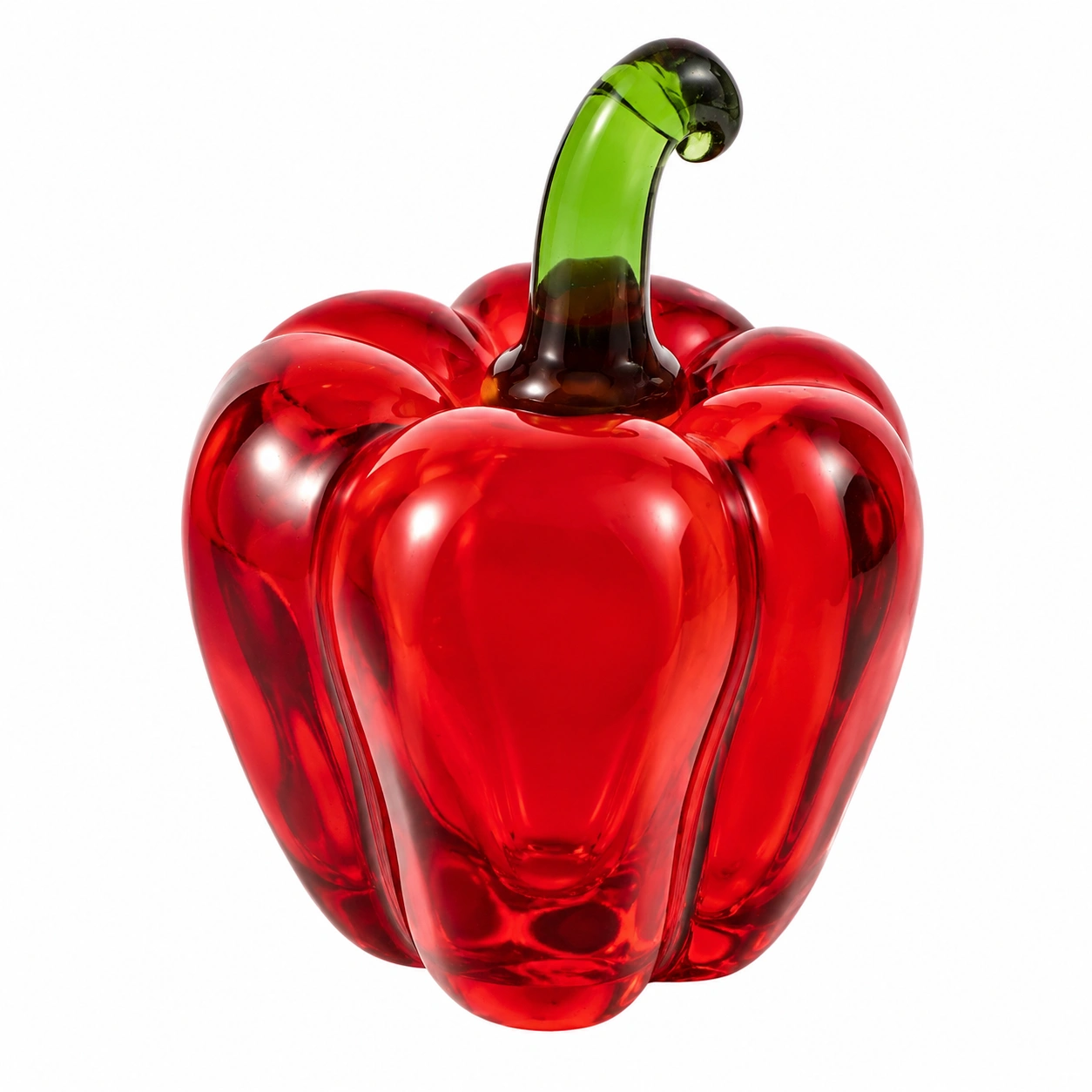 Figura decorativa de pimiento rojo de cristal-CasmoraLiving