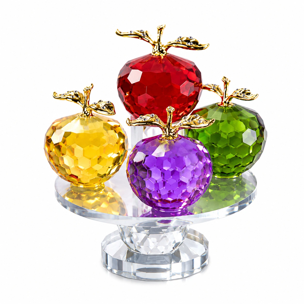 Set de manzanas decorativas de cristal-CasmoraLiving