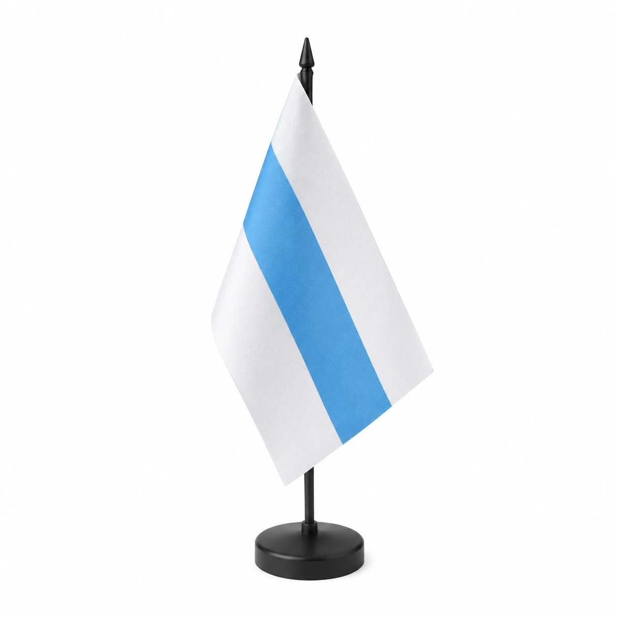 Bandera de mesa blanca y azul con soporte-CasmoraLiving