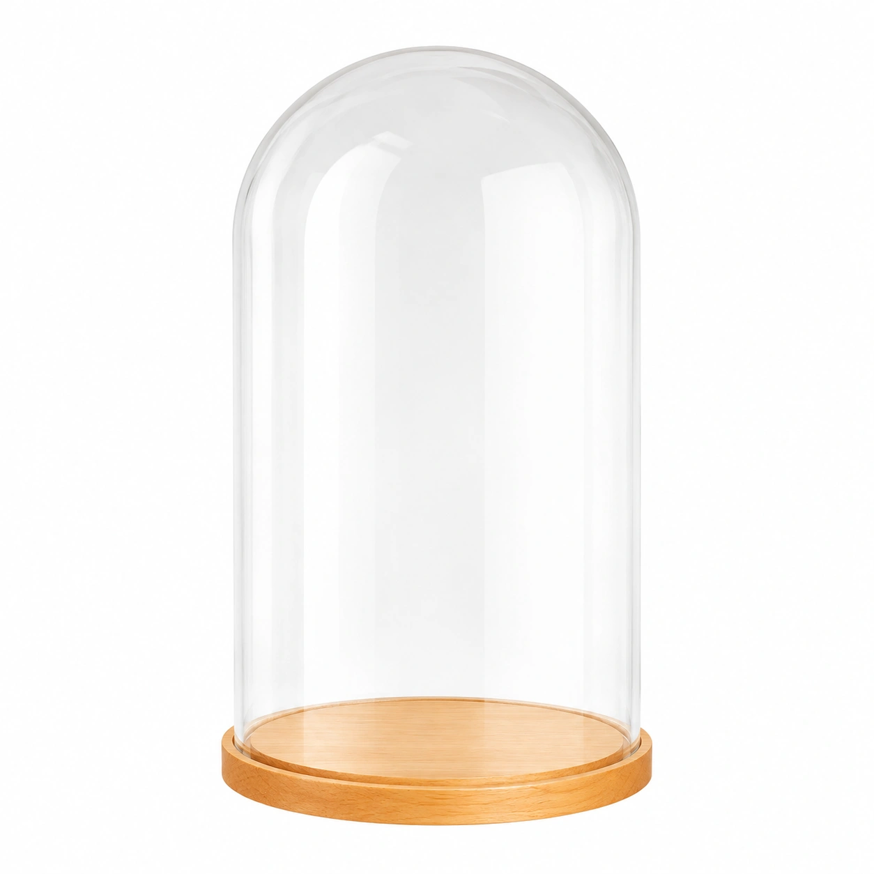 Campana decorativa de vidrio con base de madera-CasmoraLiving
