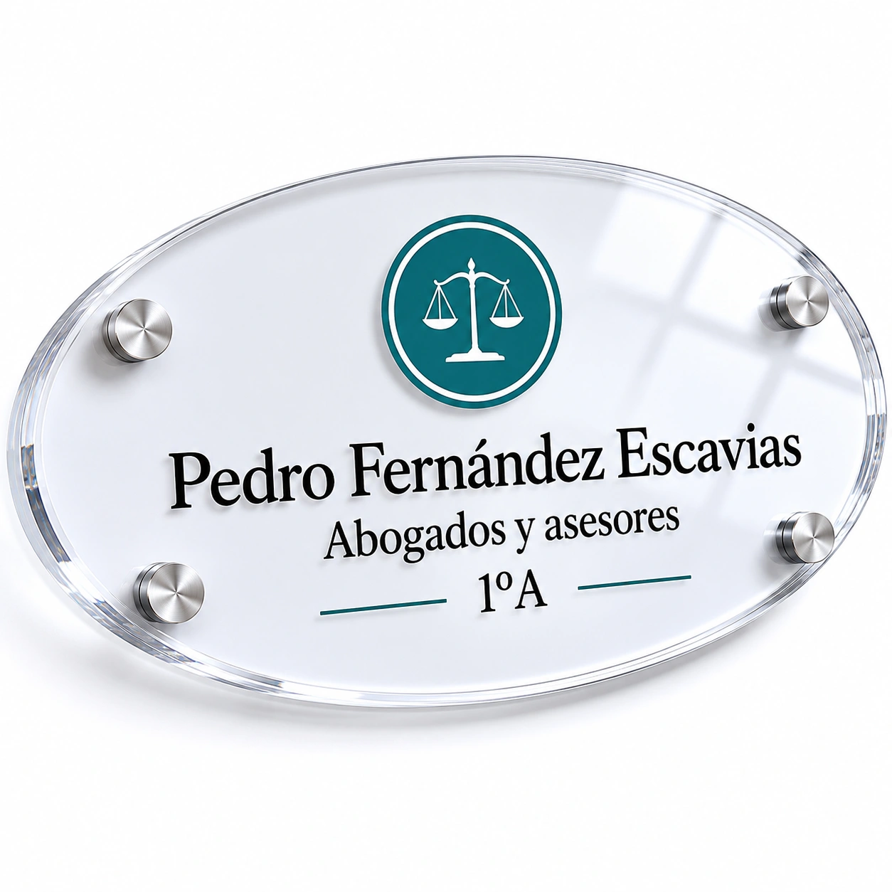 Placa de oficina de acrilico personalizada-Woodentia