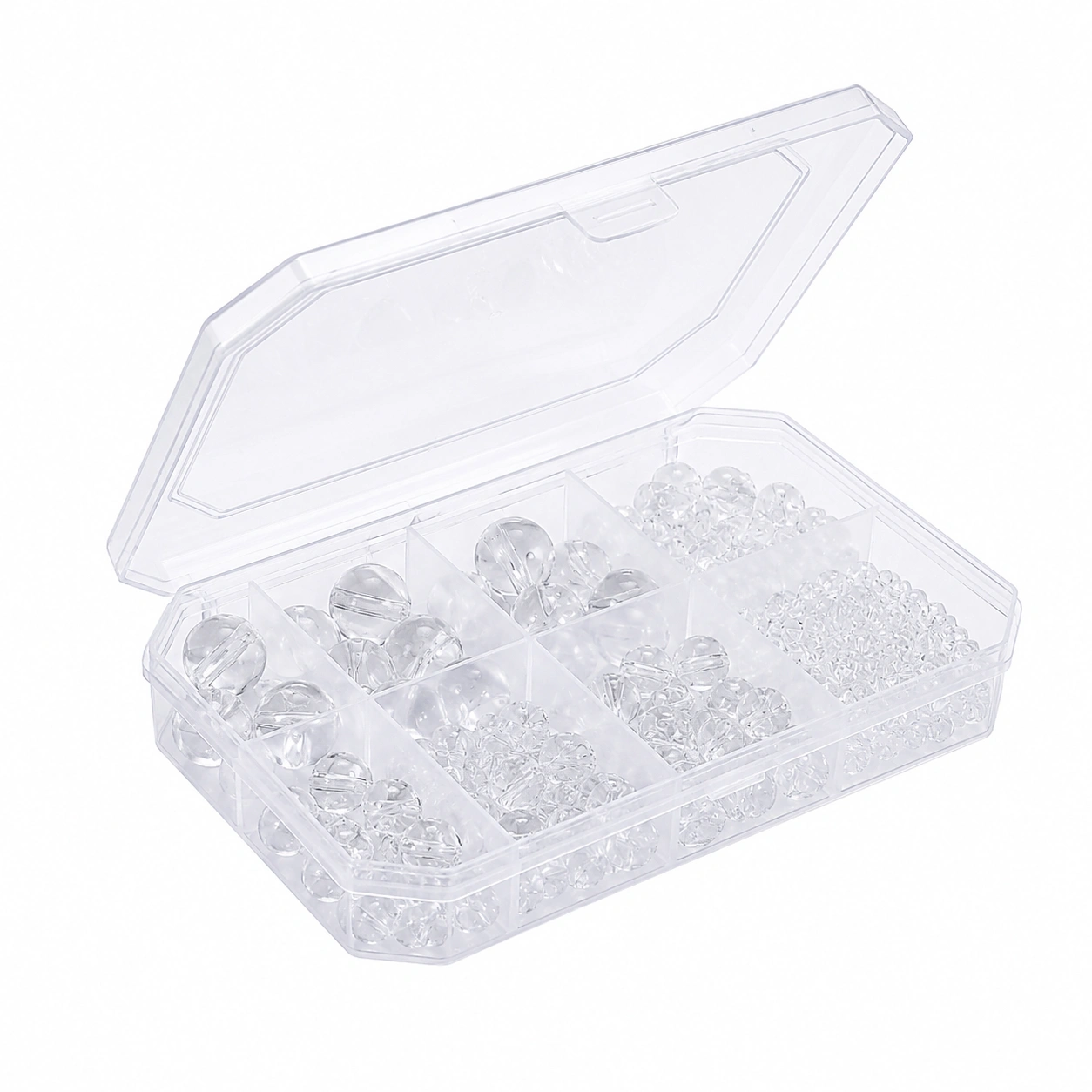 Caja organizadora con cuentas transparentes-Woodentia