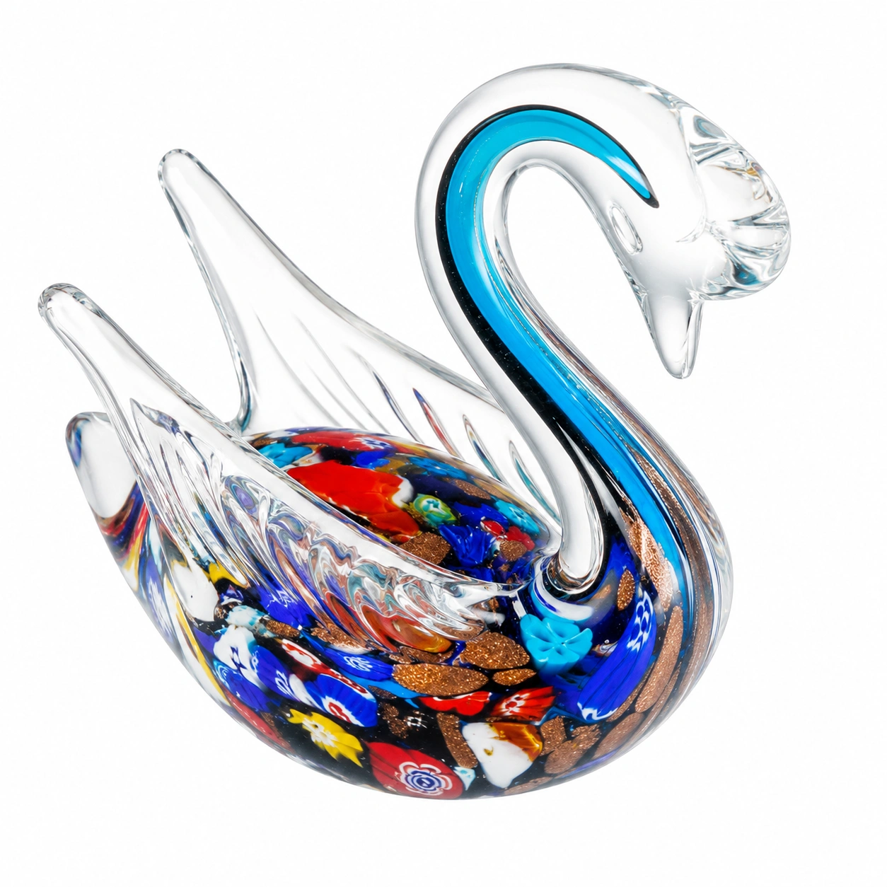 Cisne de cristal decorativo-Lushnesty