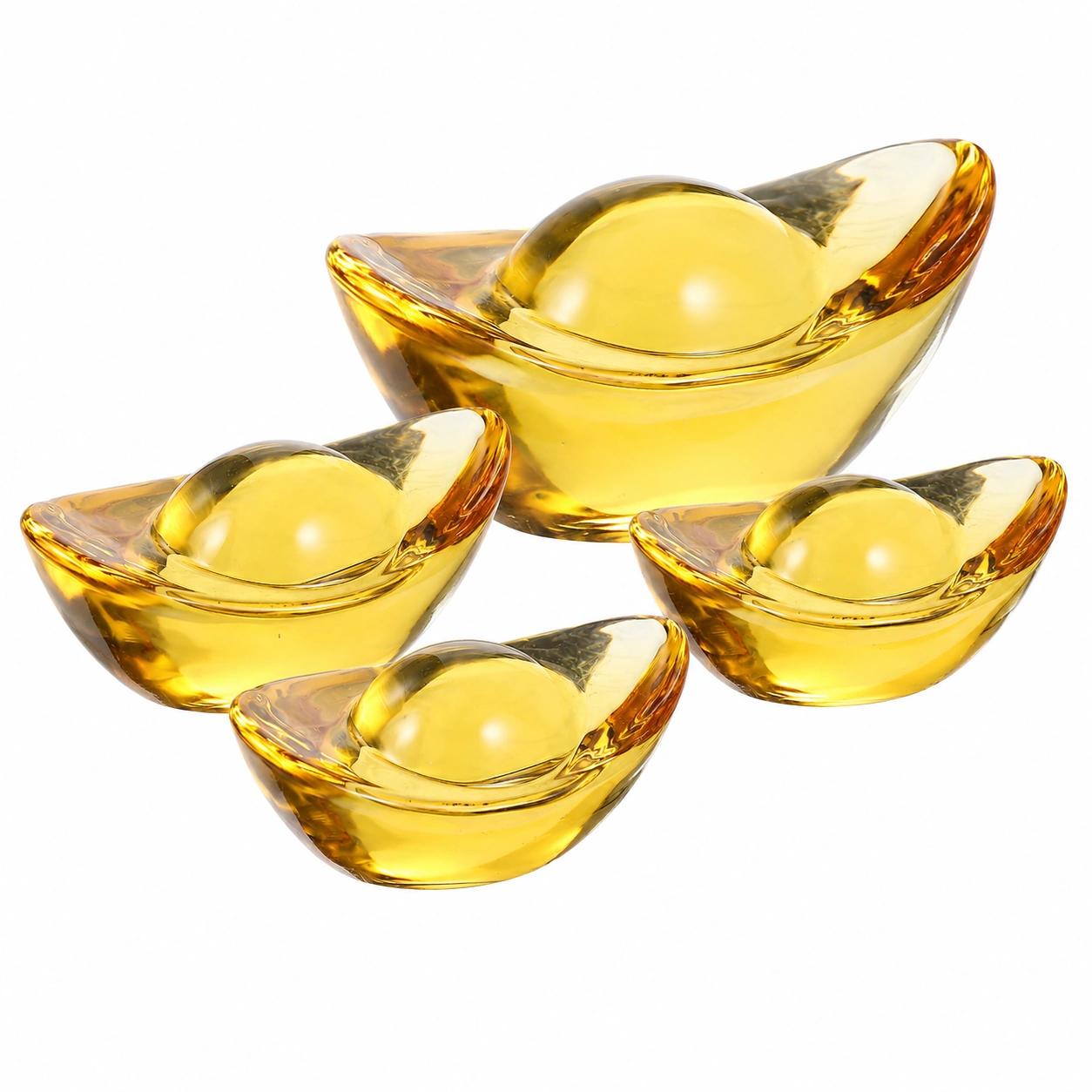 Lingote decorativo de cristal dorado-Lushnesty