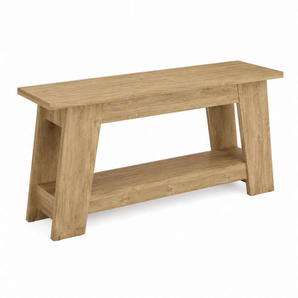 Stół konsolowy z płyty MDF z okleiną dębową 120x40x75 cm-wohnformdesign