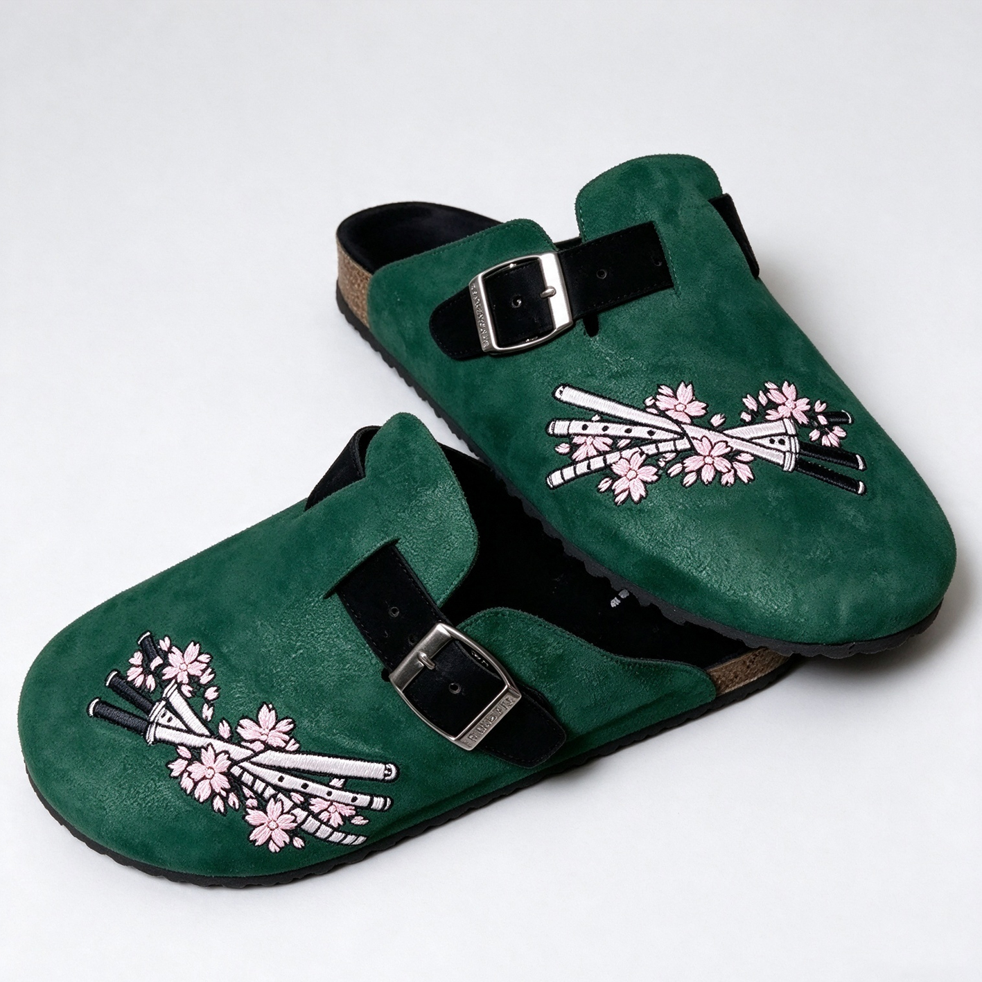 Zoro One Piece Anime Unisex Boston Soft Footbed Suede Leather