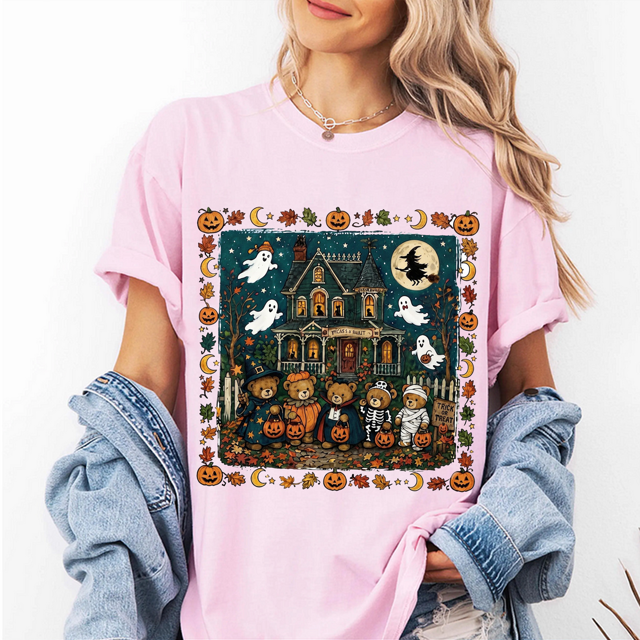 Halloween Cat Wizards: A Magical Tale Awaits Vintage Washed T-shirt/Crewneck/Hoodie