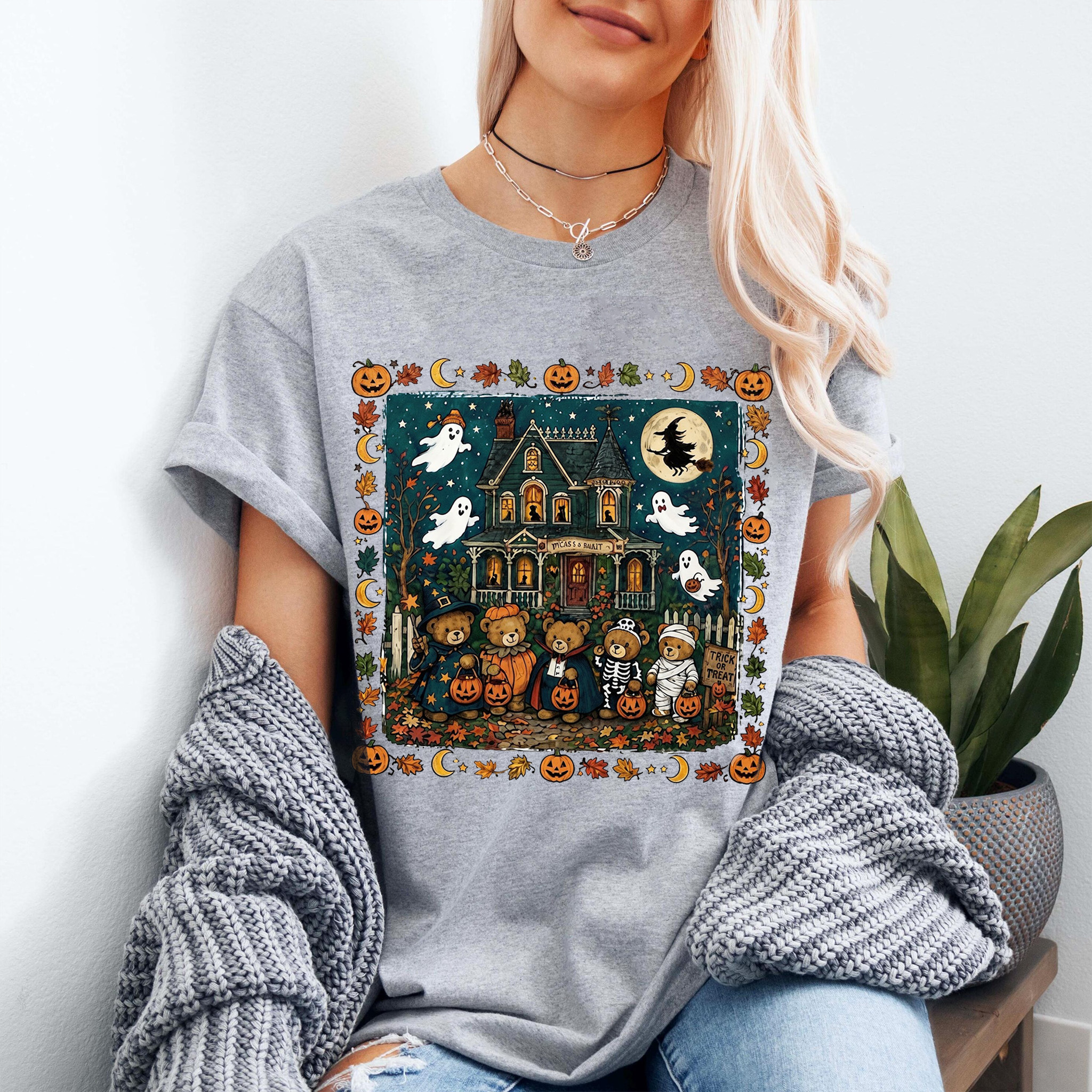 Halloween Cat Wizards: A Magical Tale Awaits Vintage Washed T-shirt/Crewneck/Hoodie