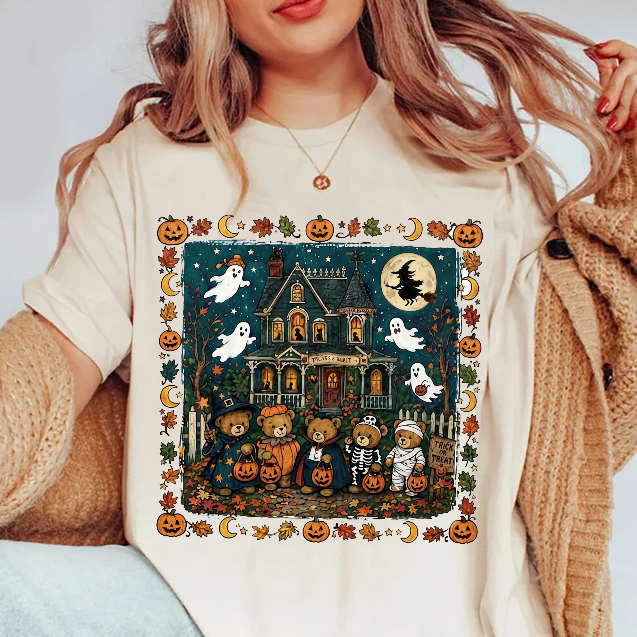 Halloween Cat Wizards: A Magical Tale Awaits Vintage Washed T-shirt/Crewneck/Hoodie