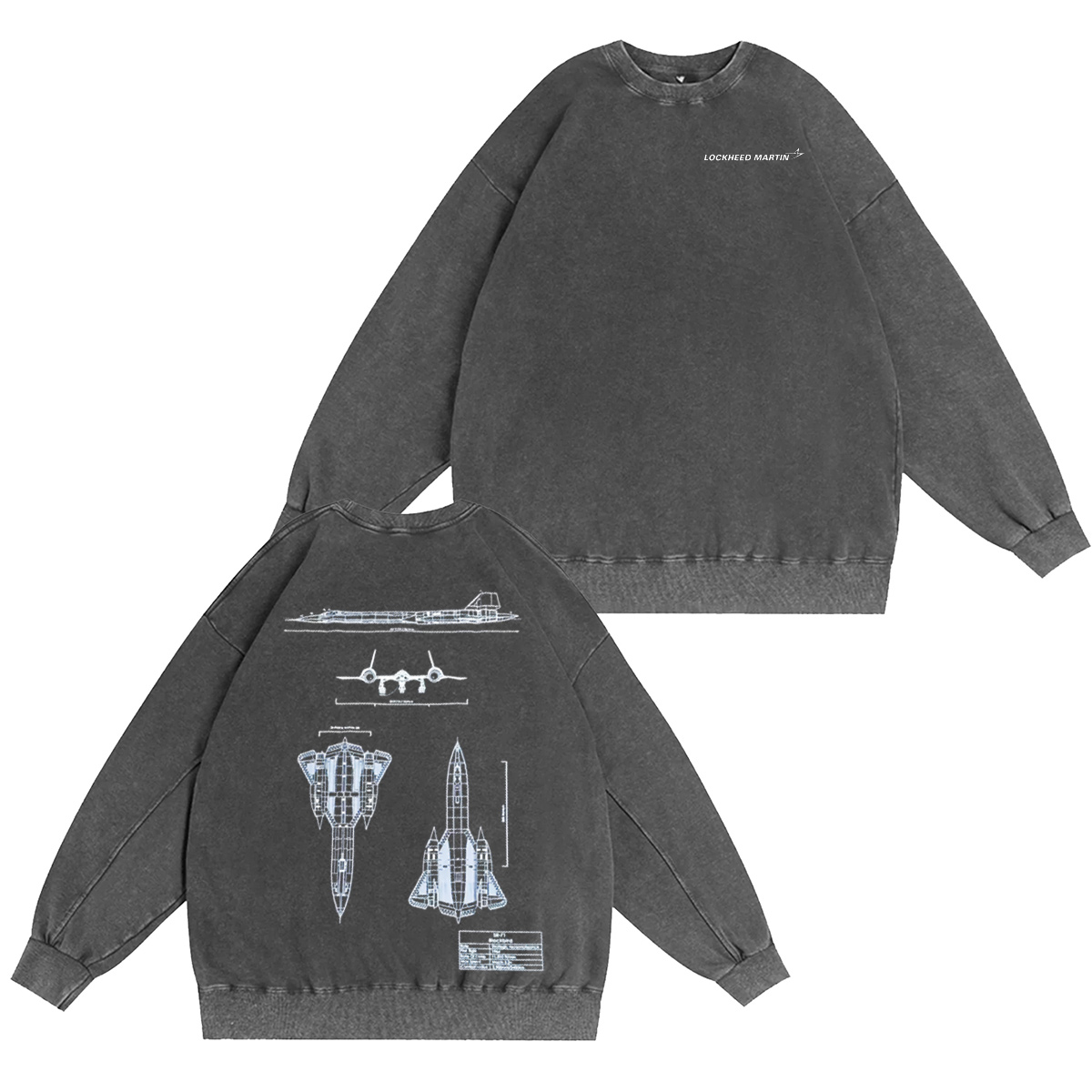 SR-71 Oversized Washed T-shirt/Crewneck/Hoodie