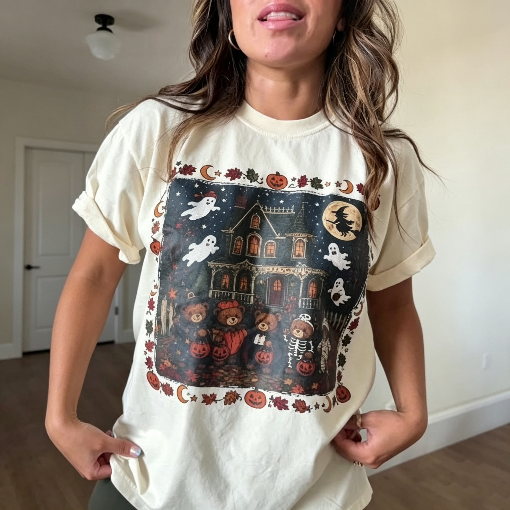 Halloween Cat Wizards: A Magical Tale Awaits Vintage Washed T-shirt/Crewneck/Hoodie