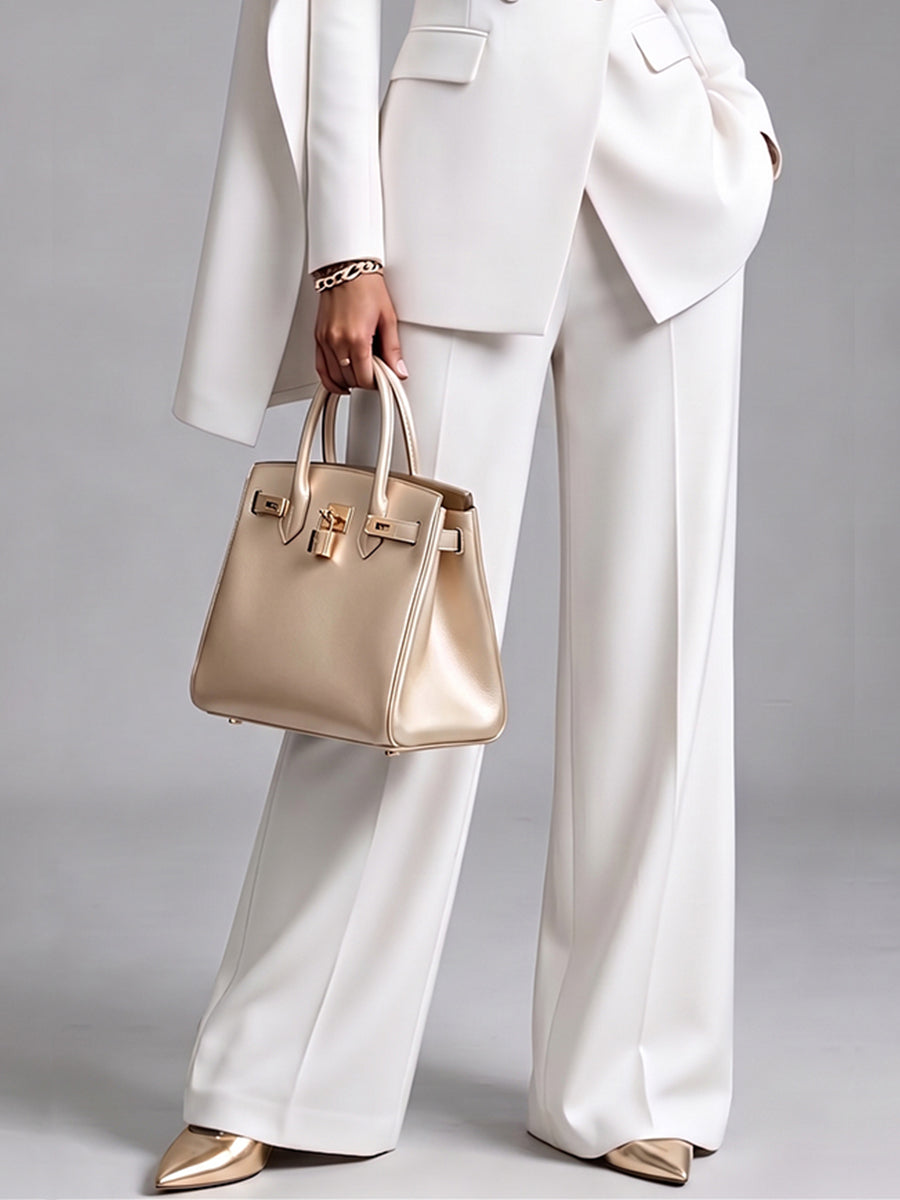 🤲LAST DAY SAVE 49% ⏰Women’s Chic 2-Piece Suit Set – Asymmetric Cape Blazer & Wide-Leg Pants