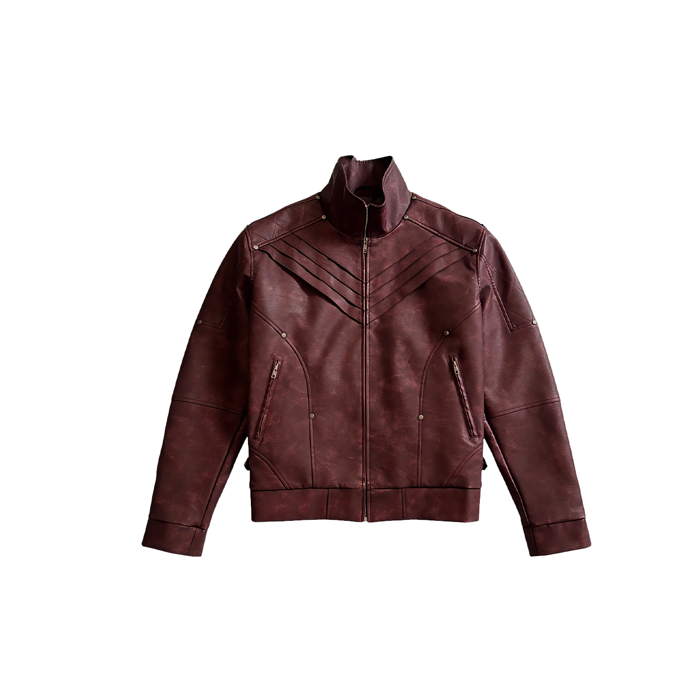 CRIMSON DEVIL HUNTER LEATHER JACKET