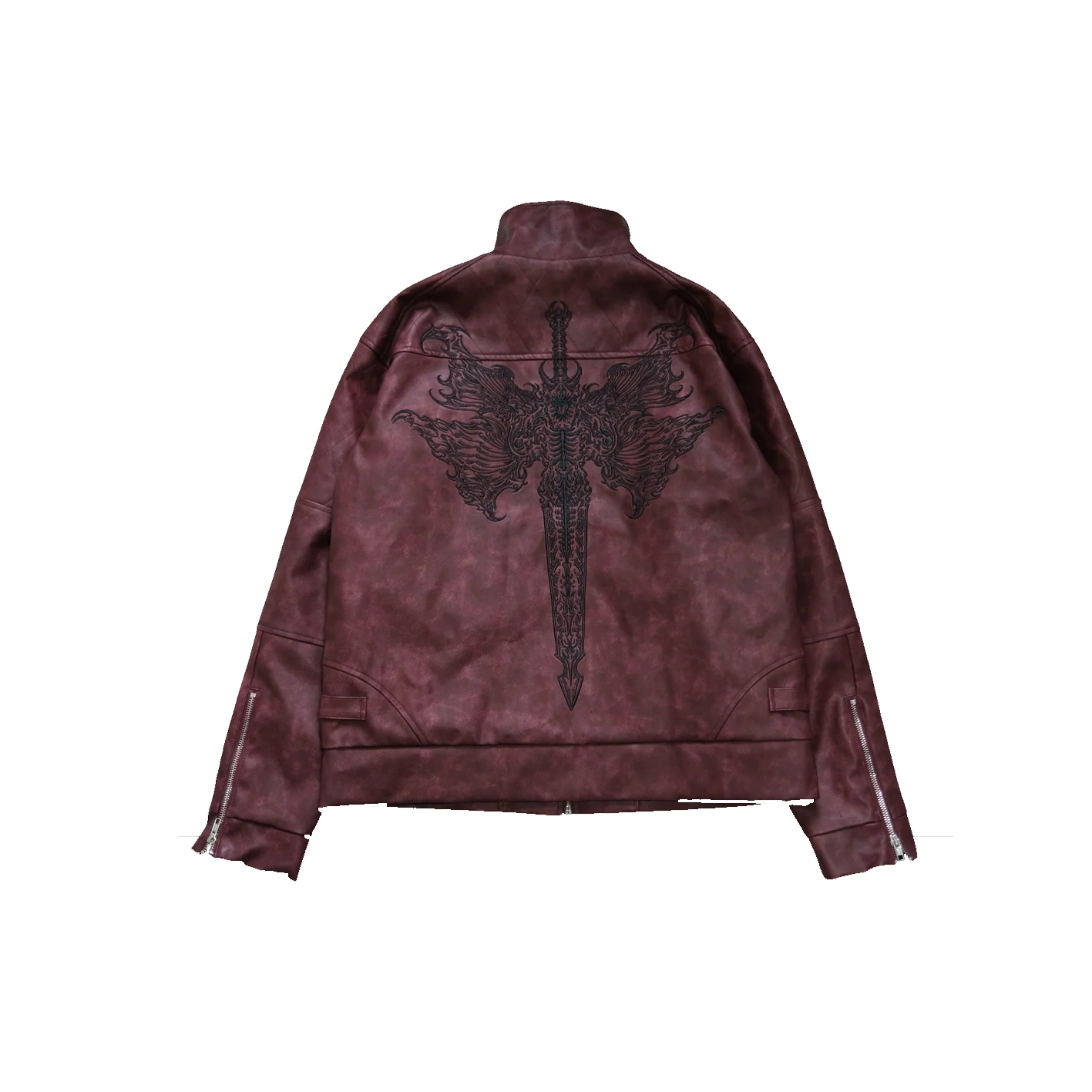 CRIMSON DEVIL HUNTER LEATHER JACKET