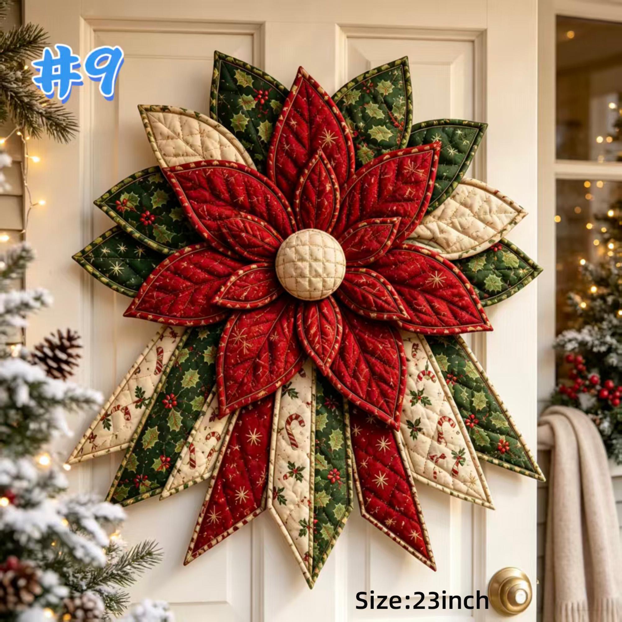 Christmas Tree Quilt Bow Door Hanger