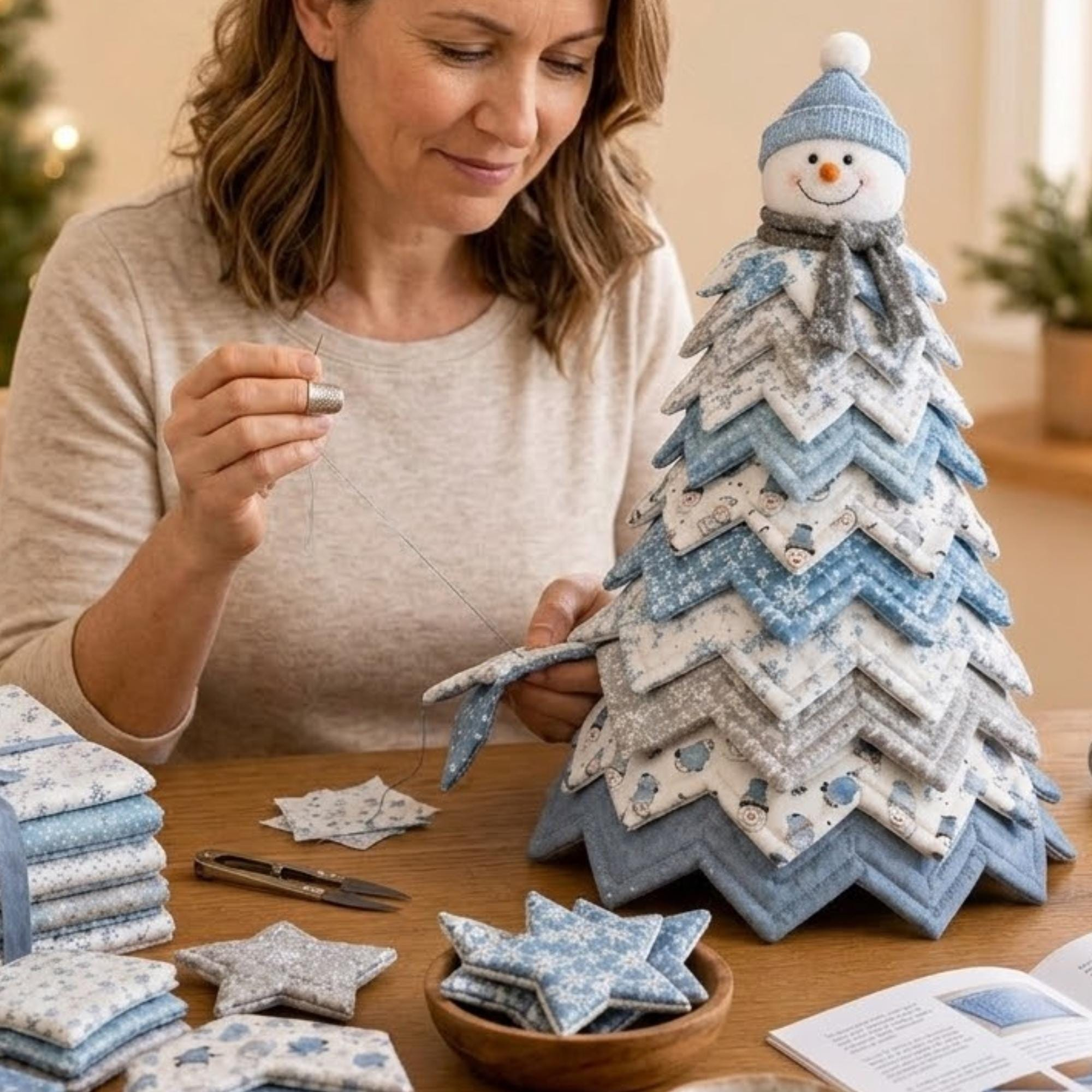 Handcrafted Gingerbread Christmas Tree – Cozy Holiday Tabletop Decor