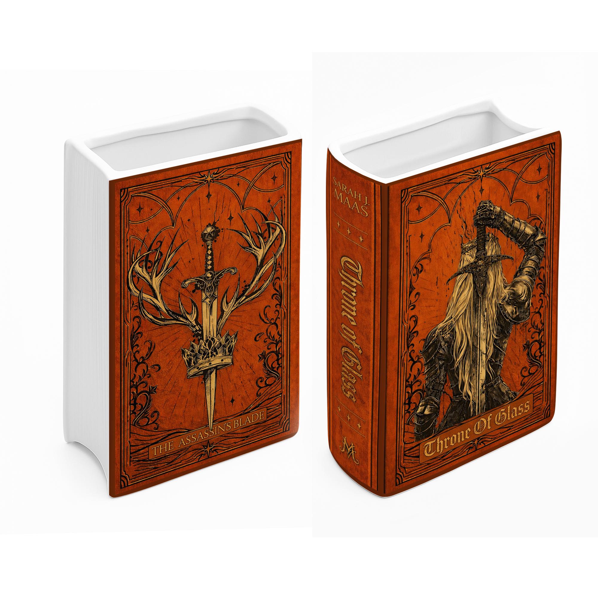 Fantasy Hardcover Book Vase – Decorative Floral Vase for Book Lovers & Cozy Home Décor