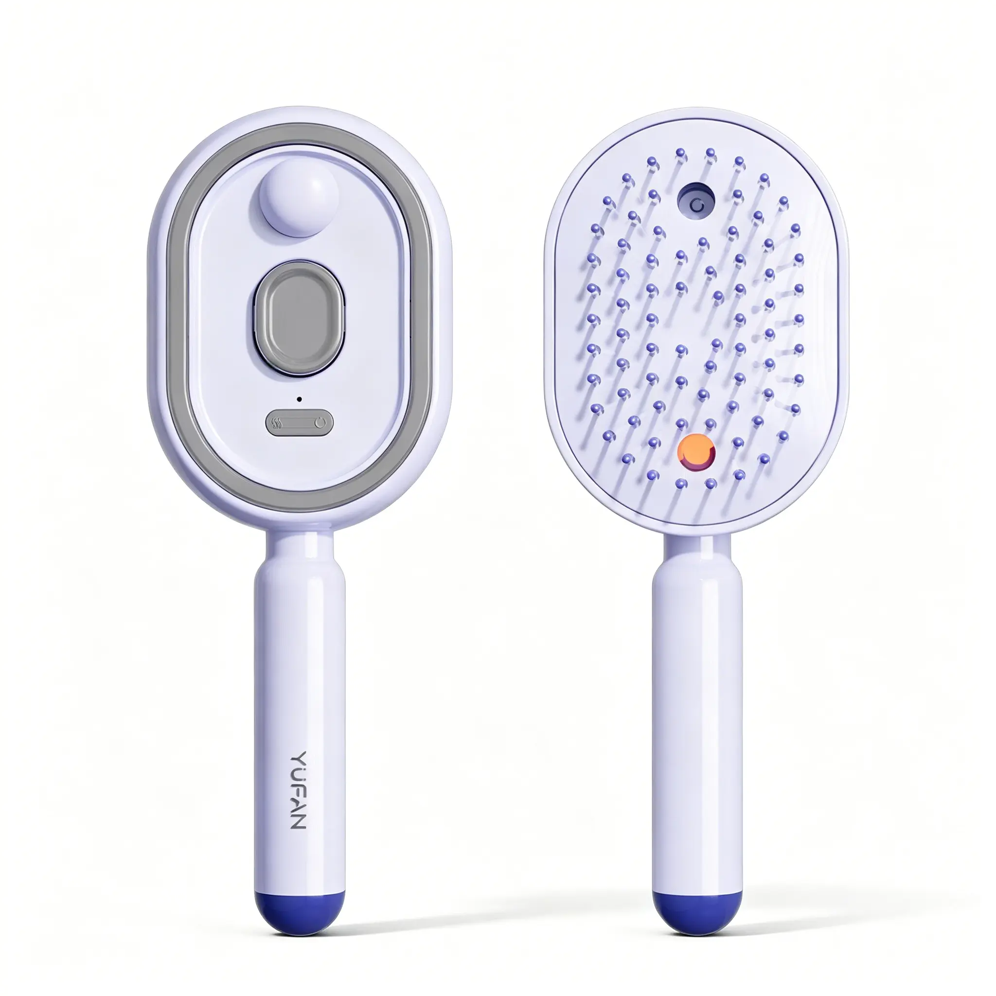 Electric Steam Brush, Electric Spray Air Cushion Massage Comb for Women, Rechargeable Water Spray Hair Brush, Detangling & Anti-Static Hair Brush, Reduce Frizz, Smooth & Nourish