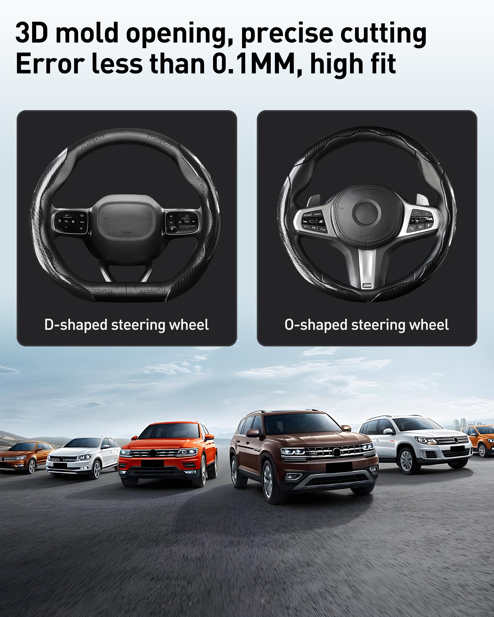 Car Steering Wheel Cover, Non slip Design Steering Wheel Protector, Universal Car Steering Wheel Cover for 15 Inch, Decor Gadgets, Car Accessories, Men Gifts, Car Essentials, Vehicle, for Racing anti slip sport all season use