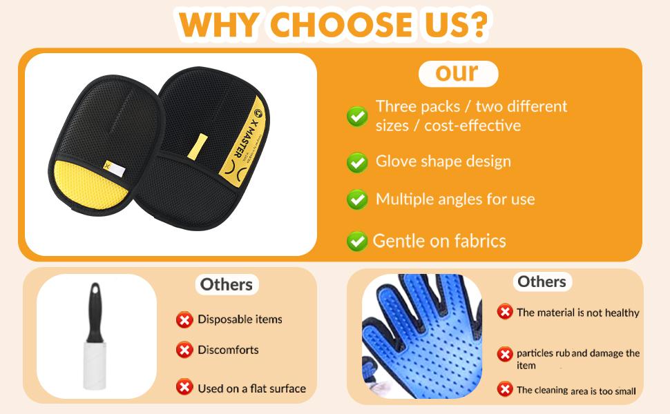 Pet Hair Remover Glove, Electrostatic Removal Gloves for Pet Hair, Pet Hair Remover Gloves for Dog & Cat, Reusable Pet Hair Remover Glove for Carpet, Couch, Clothing, Furniture Static Cling Cat Hair Remover Gloves Shedding Grooming Kit Deshedding Tool Pet Hair Remover Glove, Electrostatic Removal Gloves for Pet Hair, Pet Hair Remover Gloves for Dog & Cat, Reusable Pet Hair Remover Glove for Carpet, Couch, Clothing, Furniture Static Cling Cat Hair Remover Gloves Shedding Grooming Kit Deshedding Tool