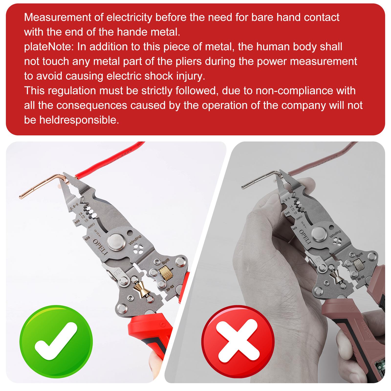 OPELI 16-in-1 Wire Stripping Pliers, 2026 New Rechargeable Wire Strippers Tool with Voltage Tester&Alarms, Detectable 12-250V, Heavy-Duty Electrical Pliers&Wire Cutters&ndash;for Professional and Home Use