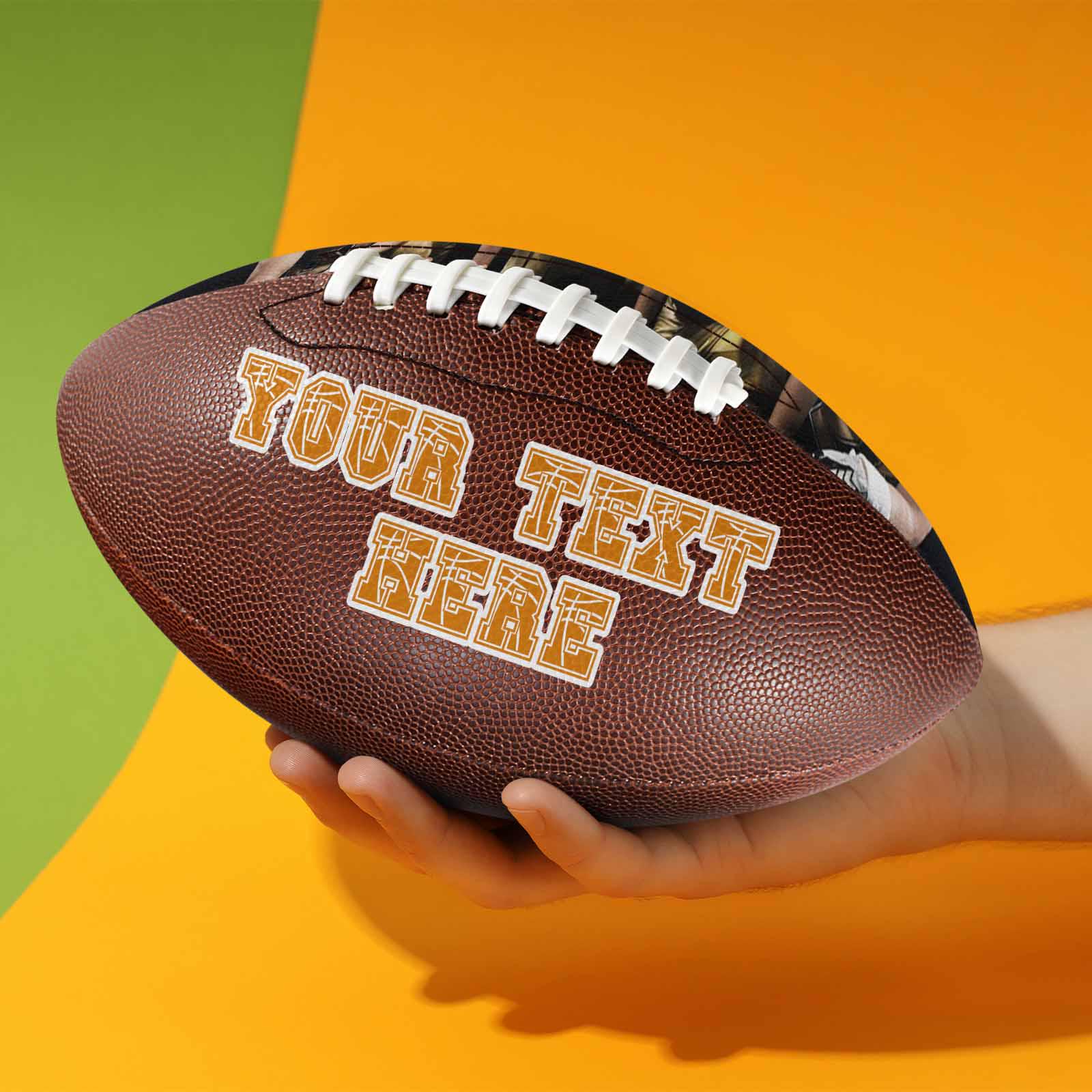 Personalized Custom Photo & Text Football – Customizable Keepsake Gift for Football Players & Fans