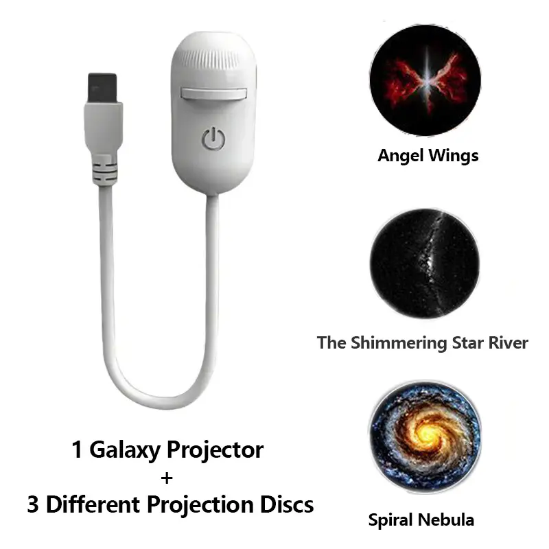 Galaxy Projector 2-in-1 Starry Sky Projector & Night Light USB Galaxy Projector Night Light for Bedroom Hallway Ceiling Decor