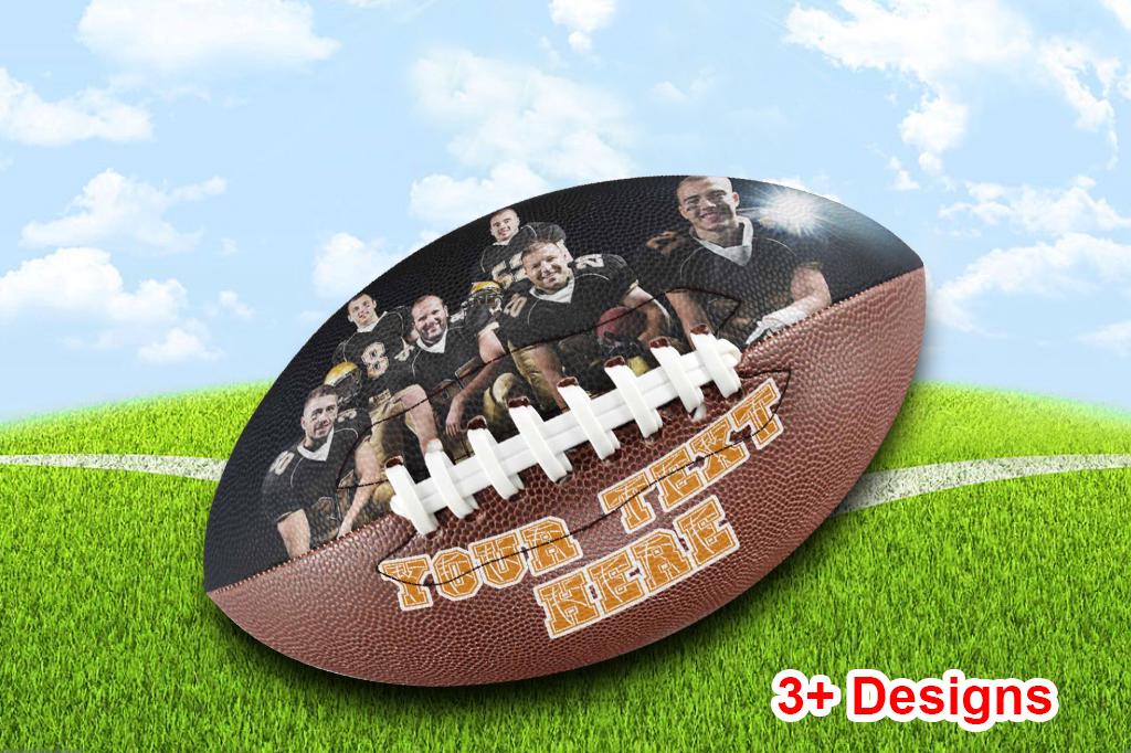 Personalized Custom Photo & Text Football – Customizable Keepsake Gift for Football Players & Fans