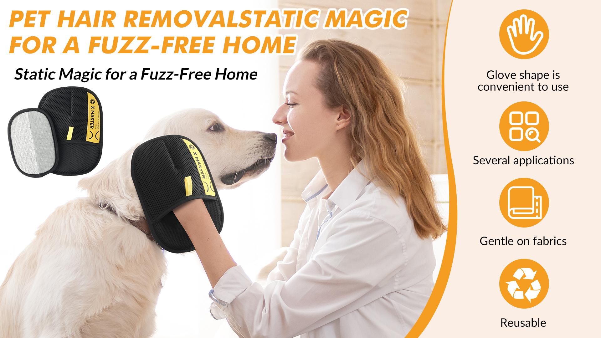 Pet Hair Remover Glove, Electrostatic Removal Gloves for Pet Hair, Pet Hair Remover Gloves for Dog & Cat, Reusable Pet Hair Remover Glove for Carpet, Couch, Clothing, Furniture Static Cling Cat Hair Remover Gloves Shedding Grooming Kit Deshedding Tool Pet Hair Remover Glove, Electrostatic Removal Gloves for Pet Hair, Pet Hair Remover Gloves for Dog & Cat, Reusable Pet Hair Remover Glove for Carpet, Couch, Clothing, Furniture Static Cling Cat Hair Remover Gloves Shedding Grooming Kit Deshedding Tool