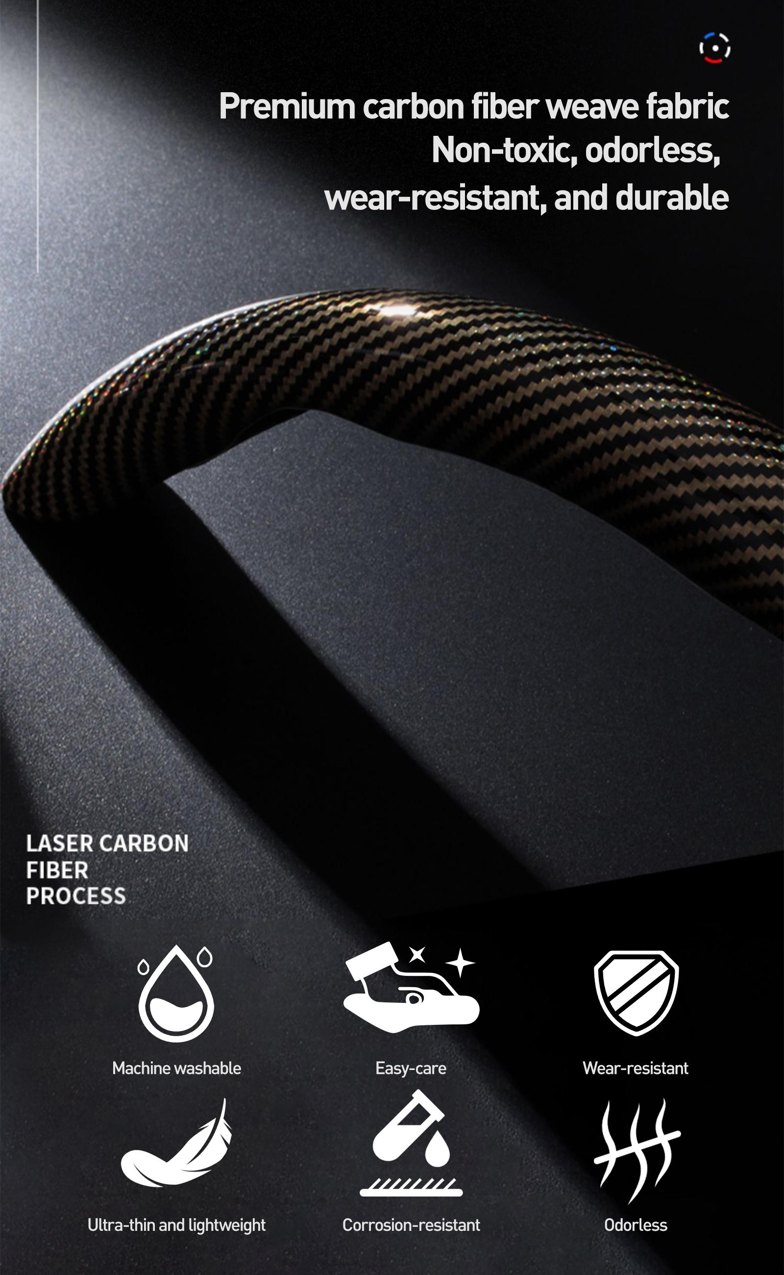Car Steering Wheel Cover, Non slip Design Steering Wheel Protector, Universal Car Steering Wheel Cover for 15 Inch, Decor Gadgets, Car Accessories, Men Gifts, Car Essentials, Vehicle, for Racing anti slip sport all season use