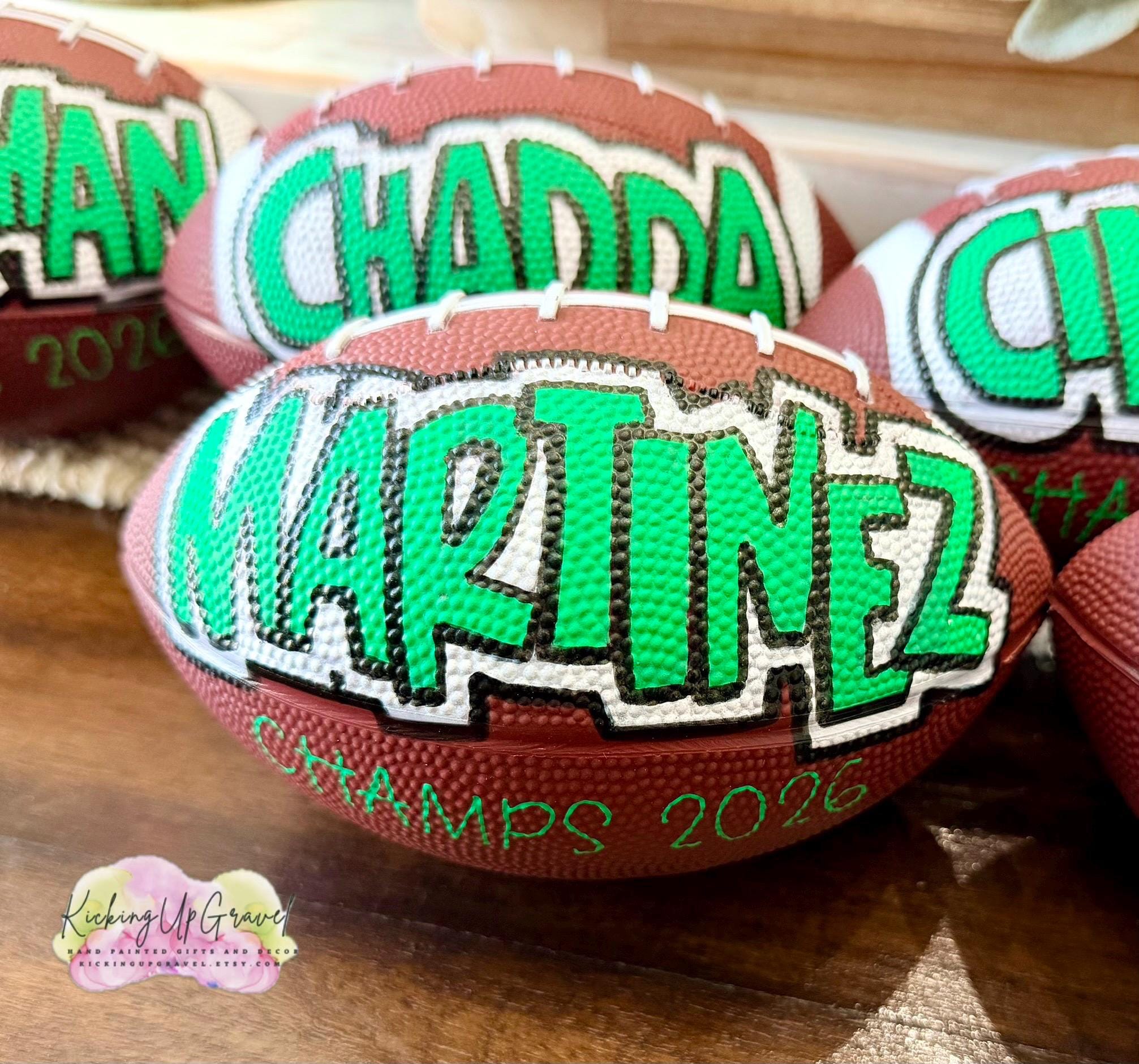 Personalized Mini Football Name Decor – Custom Sports Keepsake for Kids