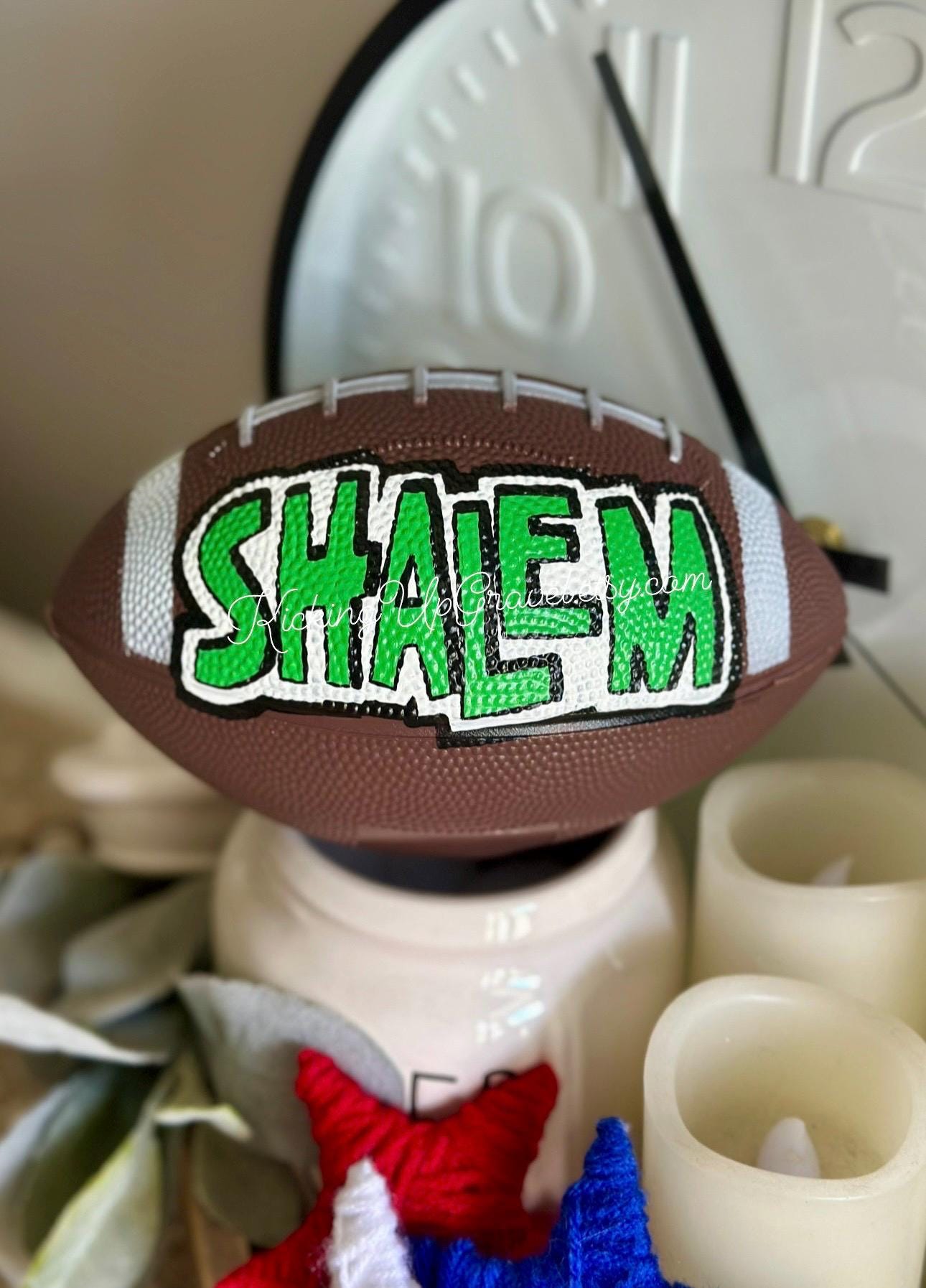 Personalized Mini Football Name Decor – Custom Sports Keepsake for Kids
