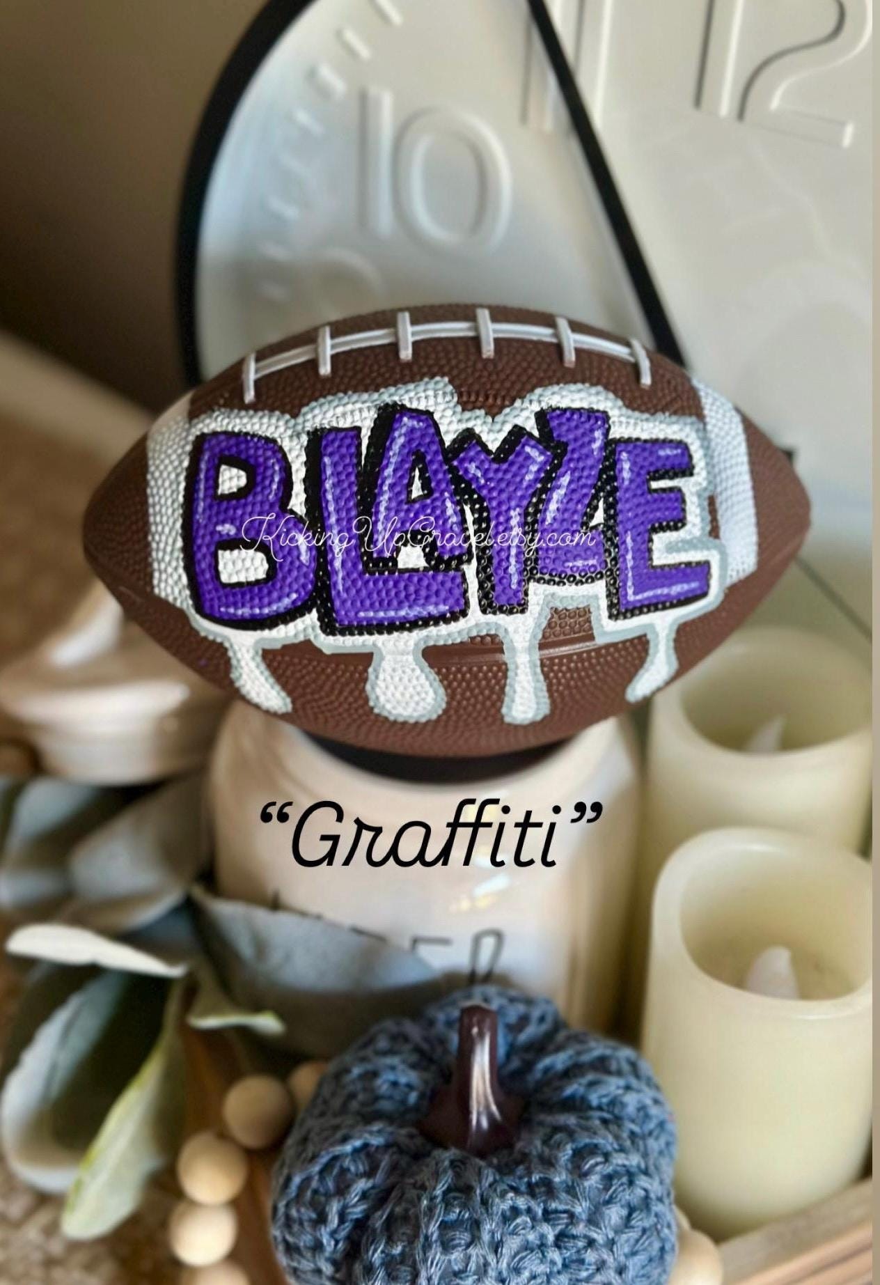 Personalized Mini Football Name Decor – Custom Sports Keepsake for Kids