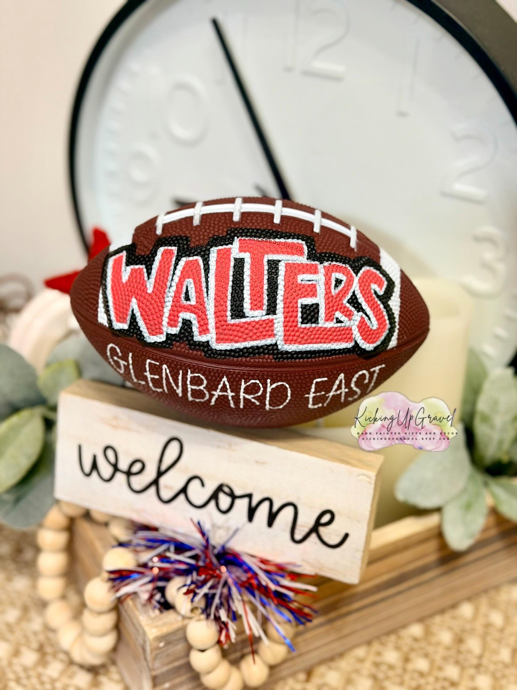 Personalized Mini Football Name Decor – Custom Sports Keepsake for Kids