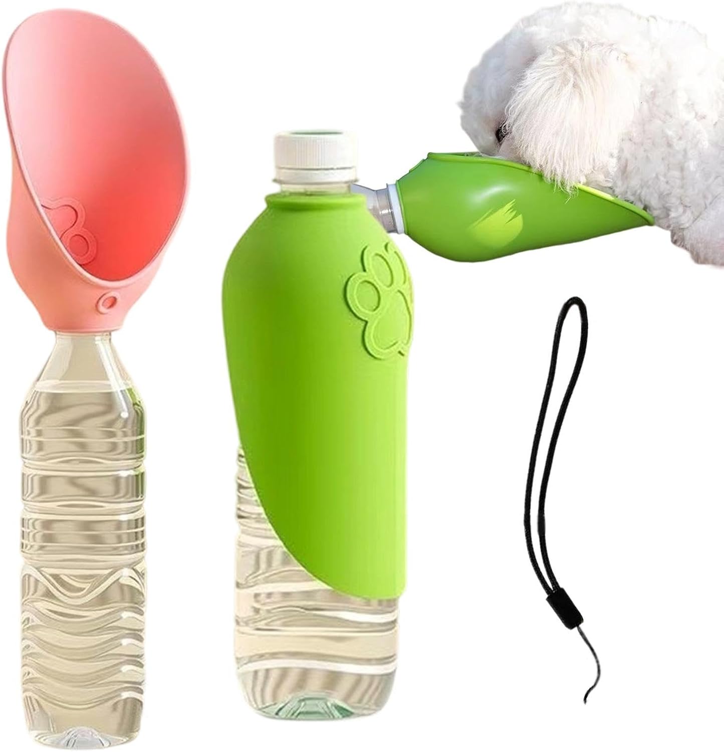 Dog water bottle, portable pet water dispenser, leak-proof design, suitable for outdoor walks, hikes, and travel