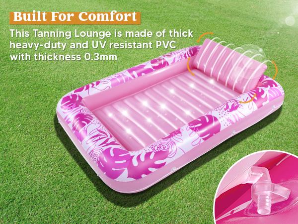 Sloosh-L/XL Inflatable Tanning Pool Lounge Float With Cup Holder, 70"X46"/85″ x 57″ More Large Sun Tan Tub Adult Pool Floats Raft Summervibes Sloosh-L/XL Inflatable Tanning Pool Lounge Float With Cup Holder, 70"X46"/85″ x 57″ More Large Sun Tan Tub Adult Pool Floats Raft Summervibes