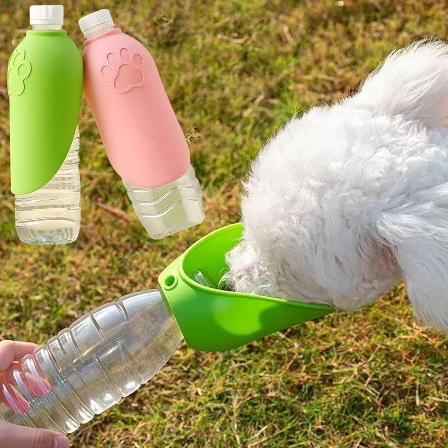 Dog water bottle, portable pet water dispenser, leak-proof design, suitable for outdoor walks, hikes, and travel