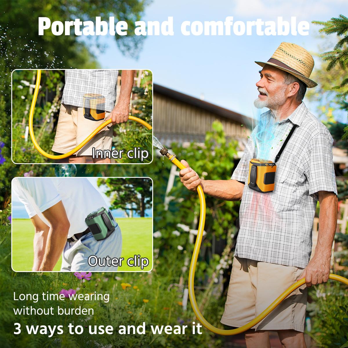 Portable Waist Clip Fan, Cool Clip Fan Under Shirt, Personal Belt Fan Clip On Waist Portable Cooling Fan, with LED Light, USB Rechargeable Portable Waist Fan for Outdoor Play and Work summerwins Portable Waist Clip Fan, Cool Clip Fan Under Shirt, Personal Belt Fan Clip On Waist Portable Cooling Fan, with LED Light, USB Rechargeable Portable Waist Fan for Outdoor Play and Work summerwins