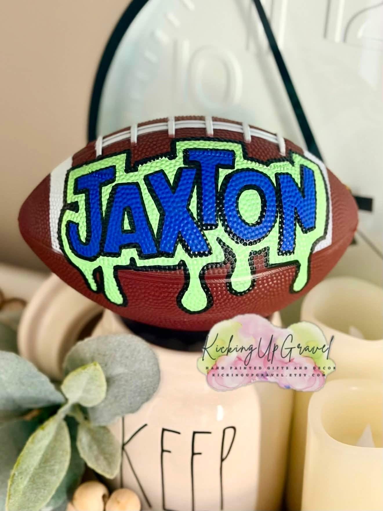 Personalized Mini Football Name Decor – Custom Sports Keepsake for Kids